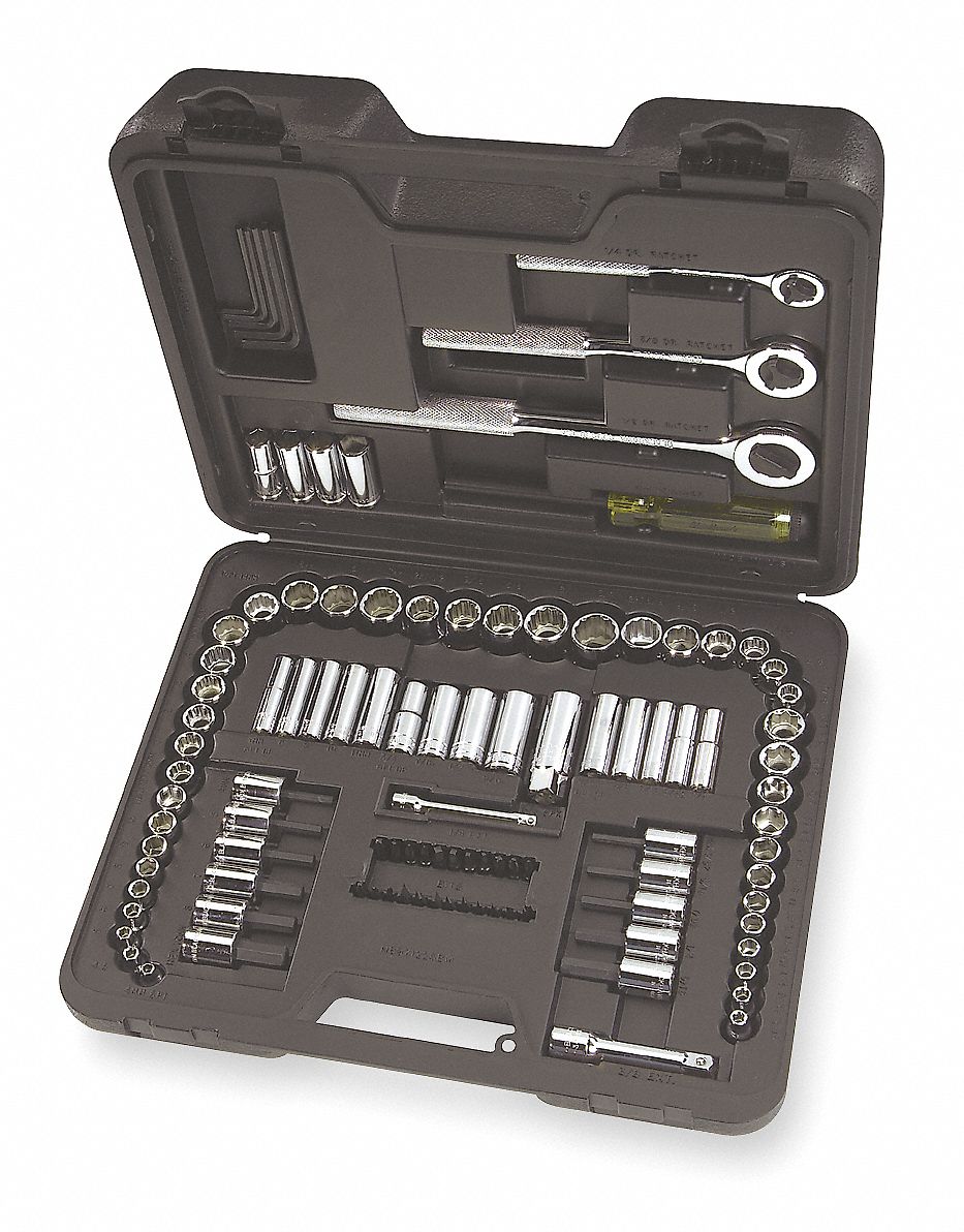 Socket Set Drive Size 1 4 In 3 8 In 1 2 In Grainger