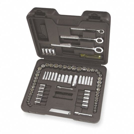 Socket Set, Drive Size 1/4 in, 3/8 in, 1/2 in Grainger