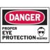 Danger: Proper Eye Protection Required Signs
