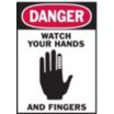 Danger: Watch Your Hands And Fingers Signs