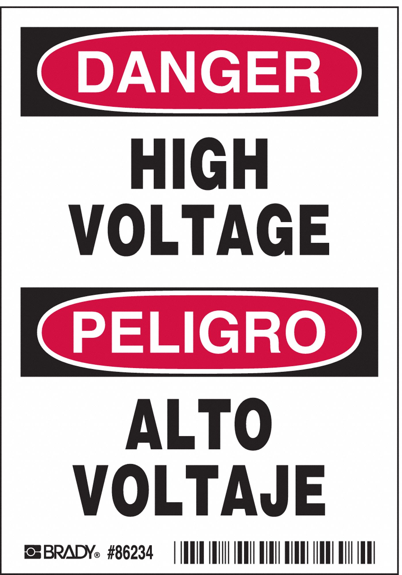 Label: Polyester, Adhesive Sign Mounting, 5 in x 3 1/2 in Nominal Sign Size, 0.01 in Thick, 5 PK
