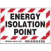 Energy Isolation Point Signs