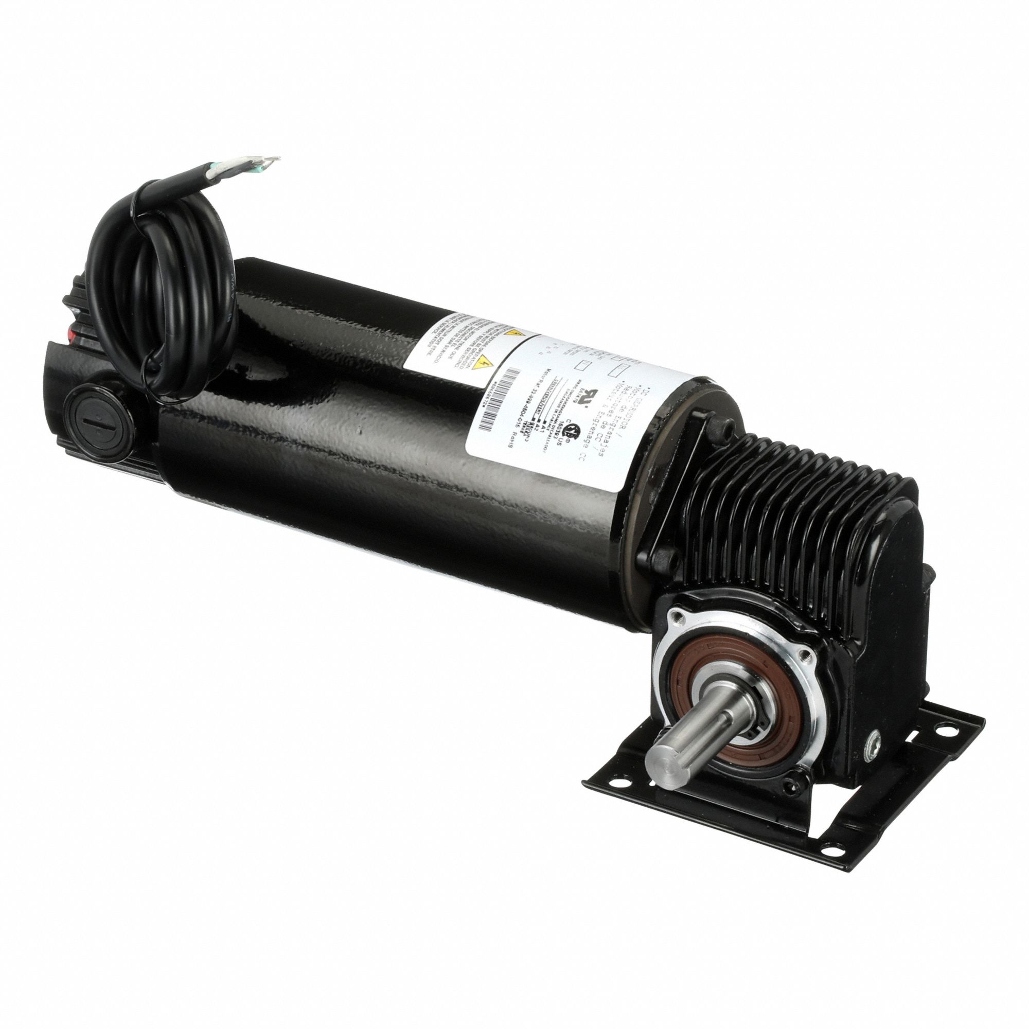 DC Gearmotor: Right Angle, 90V DC, TENV, 360 RPM, 30 in-lb Max Torque, 5:1, 2.33 A, CW/CCW