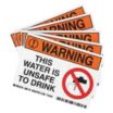 Warning: This Water Is Unsafe To Drink Signs
