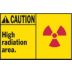 Caution: High Radiation Area. Signs