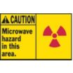 Caution: Microwave Hazard In This Area. Signs