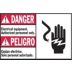 Danger/Peligro: Electrical Equipment. Authorized Personnel Only./Equipo Electrico. Solo Personal Authorizado. Signs