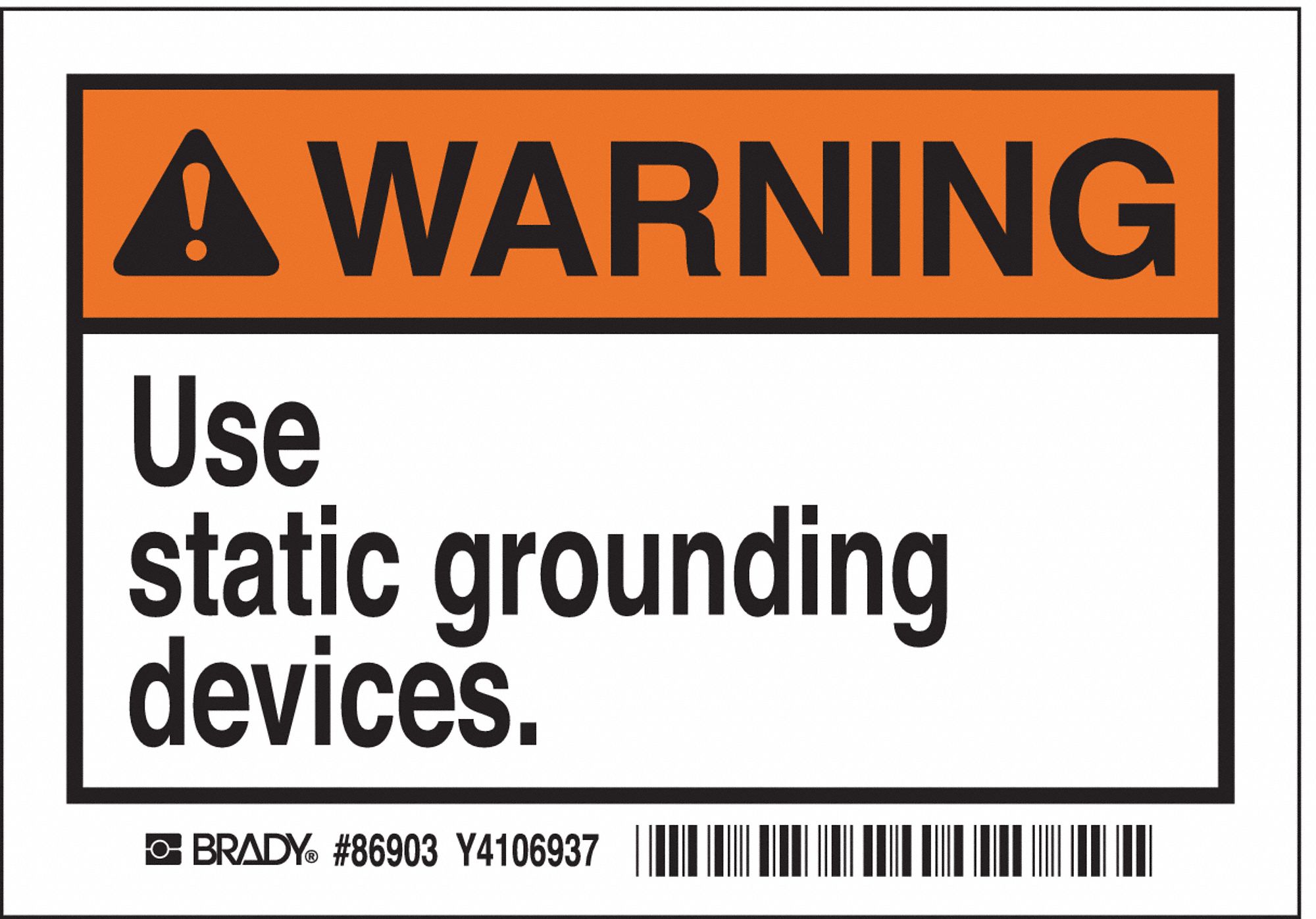Polyester, Adhesive Sign Mounting, Label - 3XAX8|86903 - Grainger