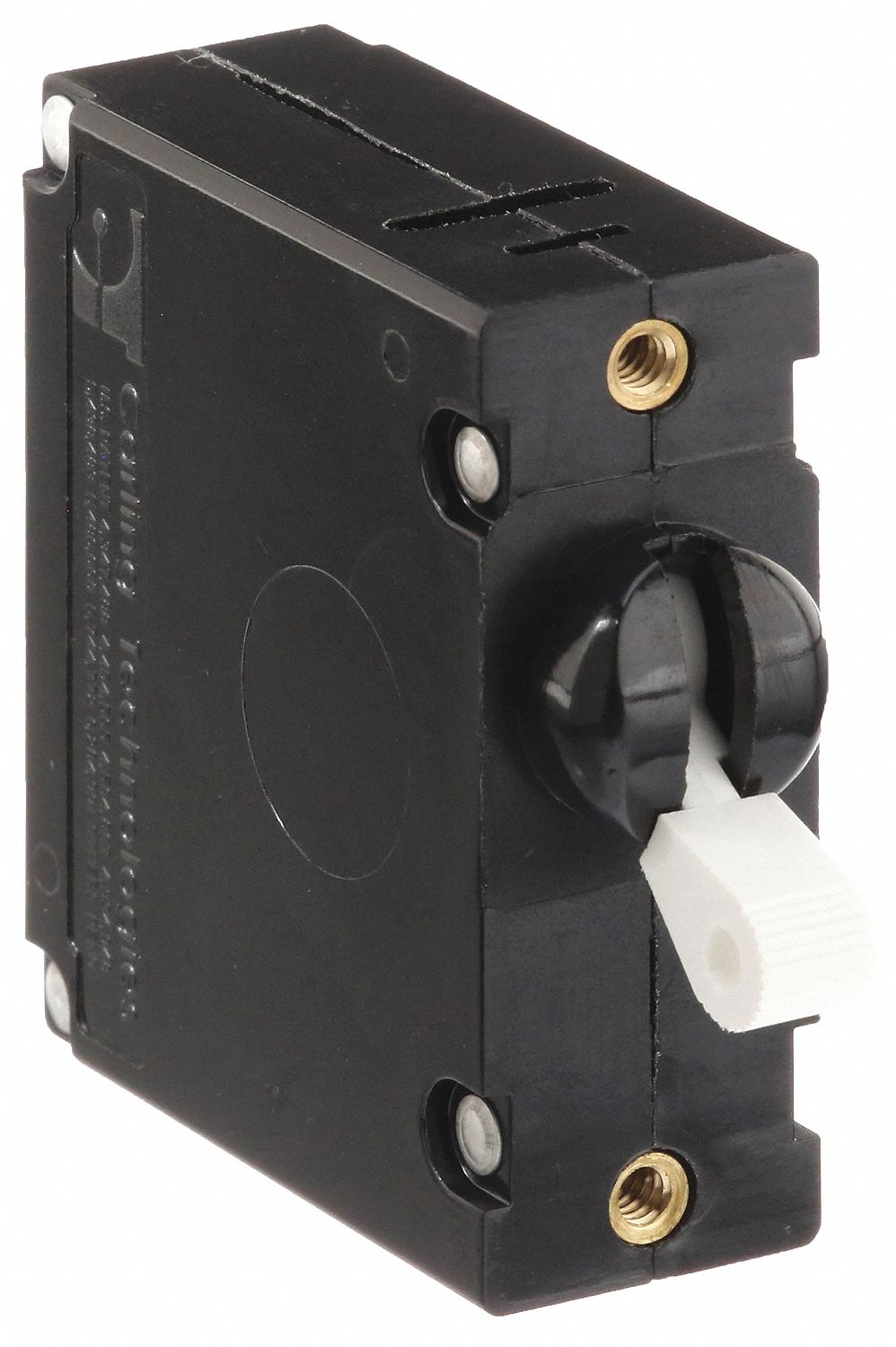 Panel Mount Circuit Breaker: 15 A Amps, 277V AC, 80V DC, Threaded Insert, 2.12 in Dp, 1/4 in Tab