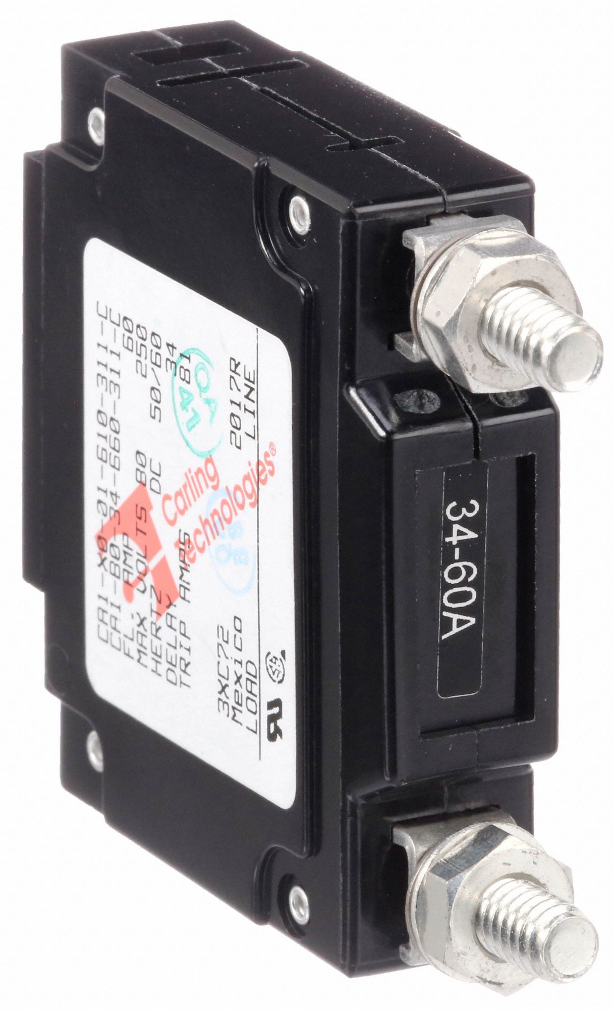 CARLING TECHNOLOGIES Panel Mount Circuit Breaker 60 A Amps, 240/277V