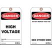 Danger/Danger High Voltage / Danger/Do Not Remove This Tag Tags