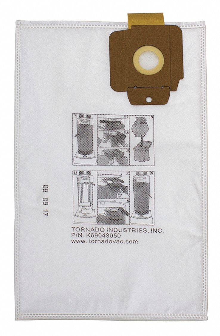 Vacuum Bag: Tornado, CV30/CV38, Dry, Paper, 3-Ply, Std, K69043050