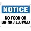 Notice: No Food or Drink Allowed Signs