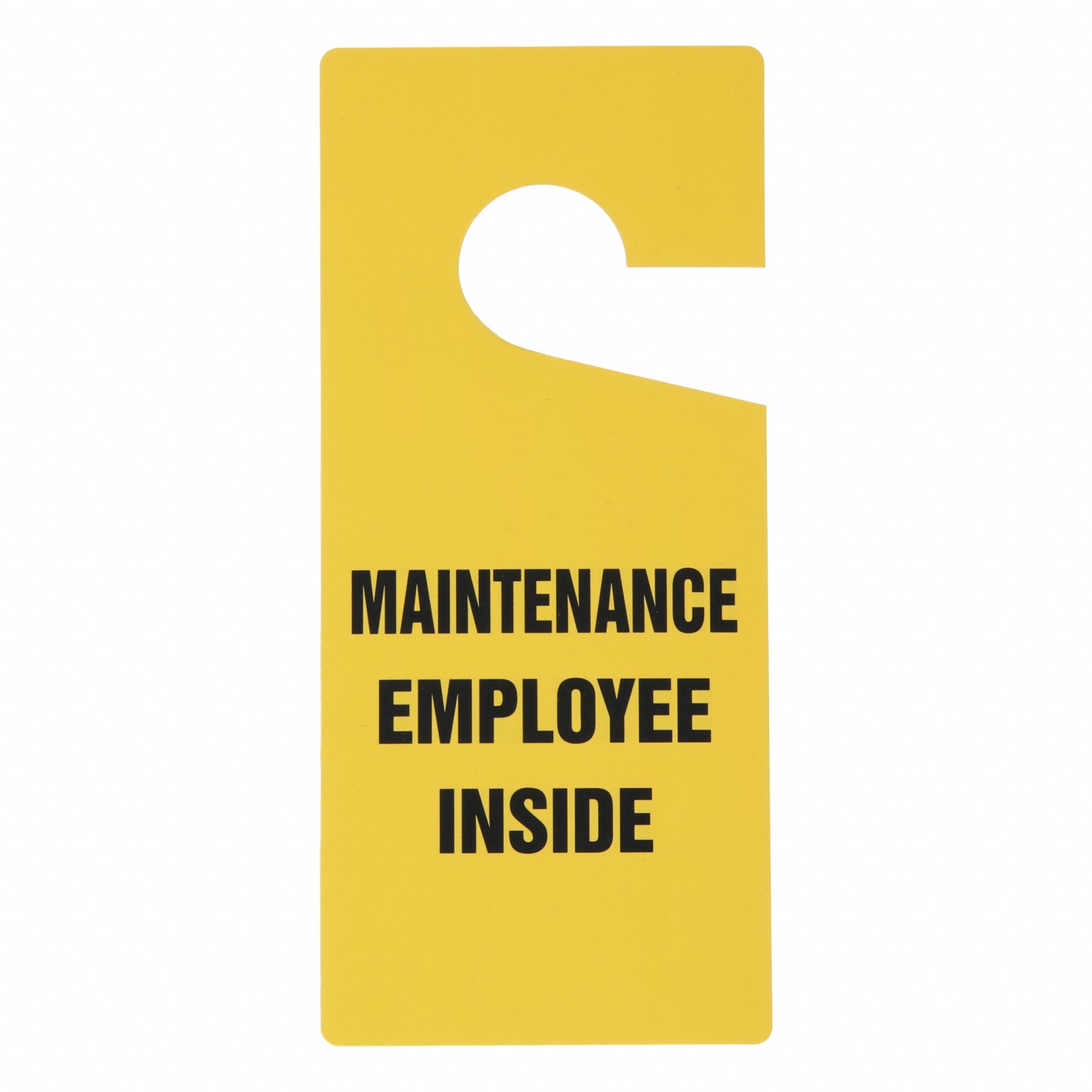 Tag: No Header, 4 in Wd, 9 in Ht, Yellow, Rectangle, Polyester, Indoor/Outdoor, English, 10 PK