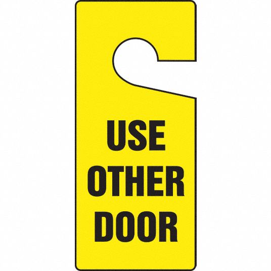 ACCUFORM Door Knob Hanger Tag, Sign Legend Use Other Door, Plastic, Tag