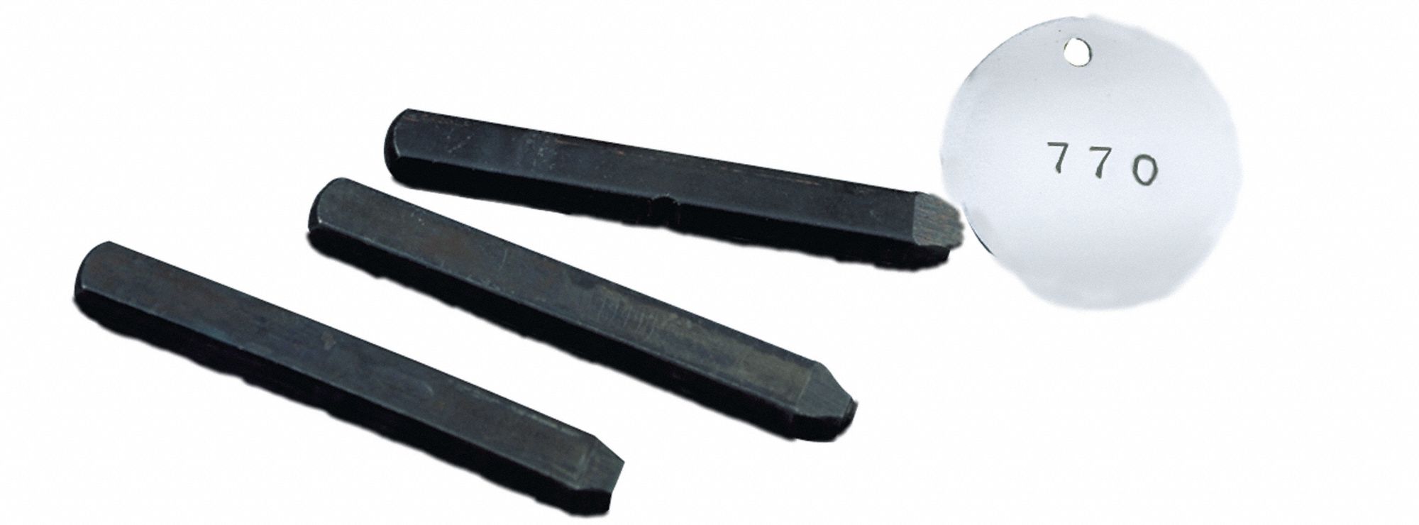 Steel Type Kit: A thru Z/A thru Z, Period/Period (.), 1/8 in Character Ht