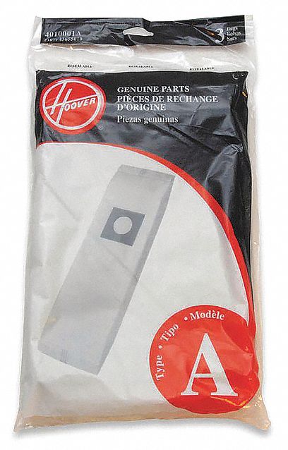 Vacuum Bag: Hoover, C1431010, Dry, Paper, Std, 4010001A