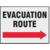 Rectangle Evacuation Route Signs