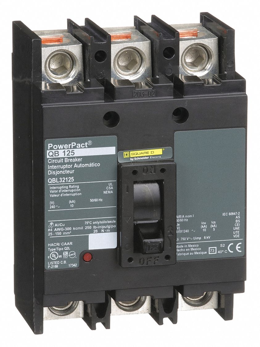 Circuit Breaker,125A,3P,240VAC,QB QBL32125 785901417811 | eBay