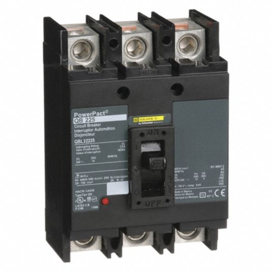 SQUARE D Molded Case Circuit Breaker, 225 A Amps, Number of Poles 3