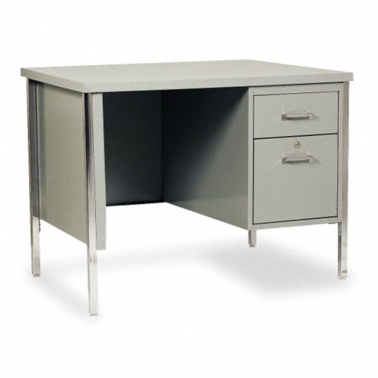 Office Desk,40 x 29-1/2 x 24 In,Gray - Grainger