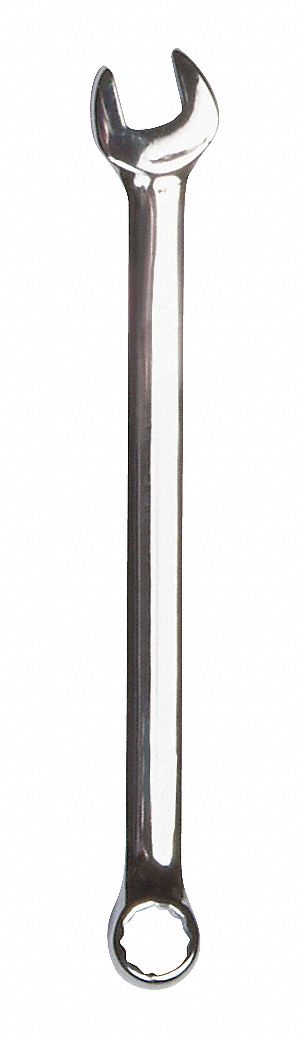 COMBINATION WRENCH, ALLOY STEEL, CHROME, 1/4 IN HEAD SIZE, 5 1/8 IN OVERALL L, OFFSET