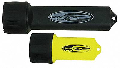 Industrial Halogen Handheld Flashlight, Plastic, Maximum Lumens Output: 45 lm, Yellow
