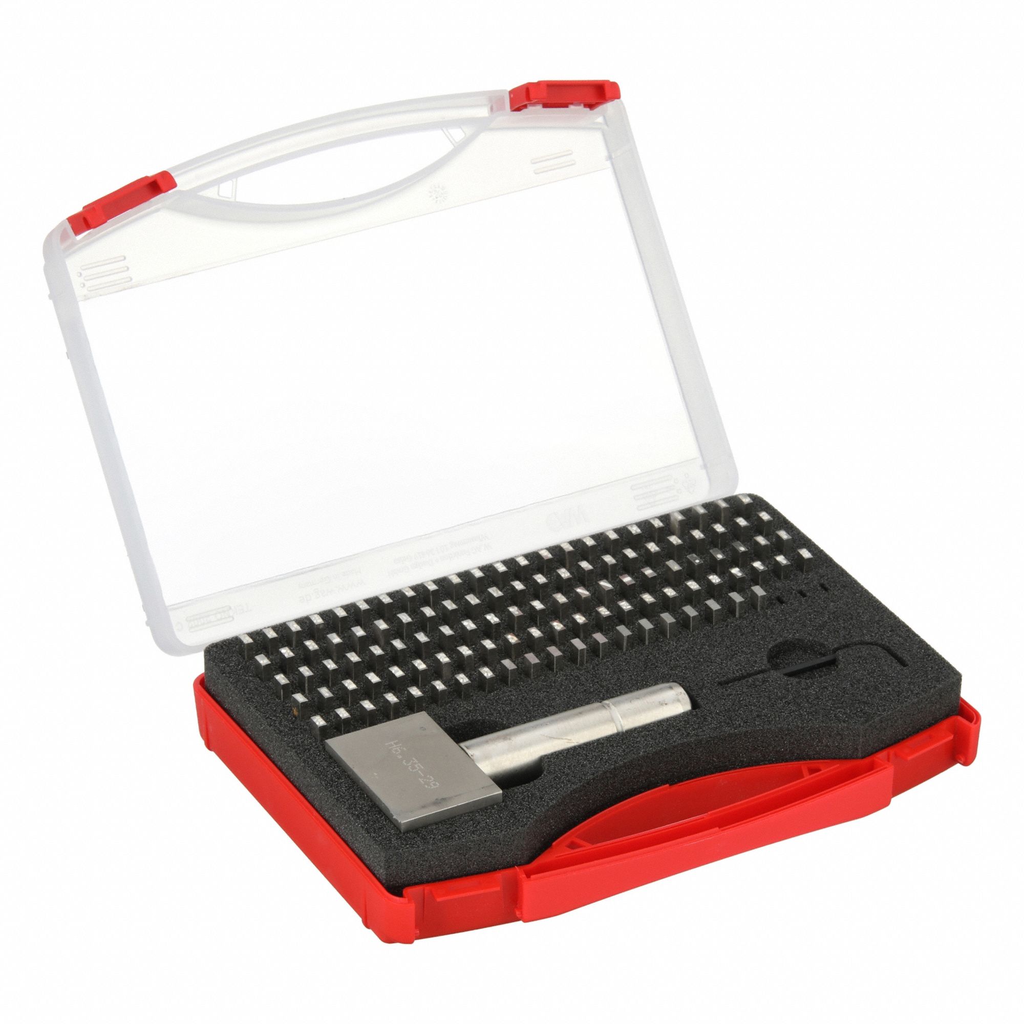 Steel Type Kit: 1/8 in Character Ht, 1/4 in Shank Lg, Steel, Sharp-Face