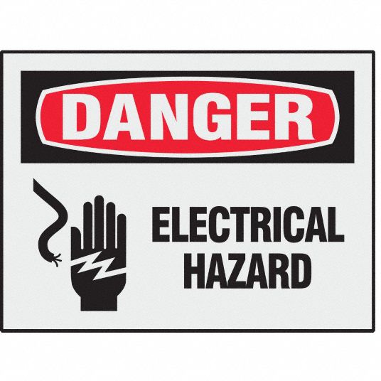 BRADY Safety Label, Sign Format Traditional OSHA, Electrical Hazard ...