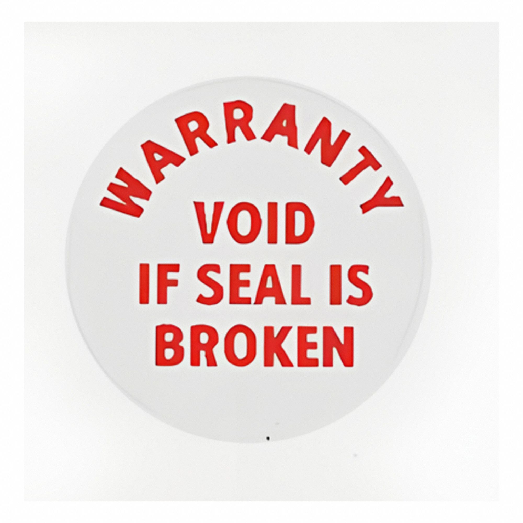 Calibration Label: 3/4 in Wd, 3/4 in Ht, Red/White, Vinyl, Indoor, English, 200 PK