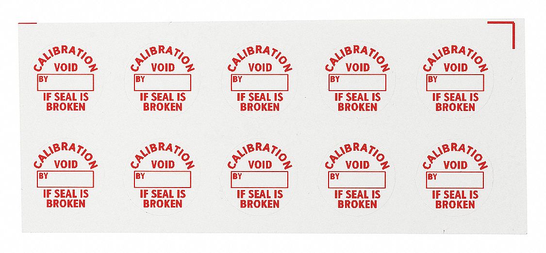 ELECTROMARK Calibration Label Calibration, English, Calibration Void