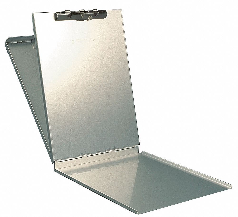 STORAGE CLIPBOARD,LEGAL SZ,METAL,SILVER