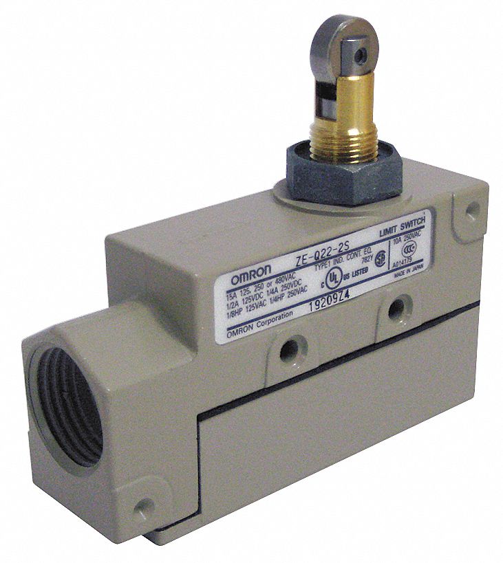 OMRON Enclosed Limit Switch, 480VAC/250VDC Voltage Rating, 15 Amps, Top Actuator Location   Limit / Interlock Switches   3XG58|ZE Q22 2S