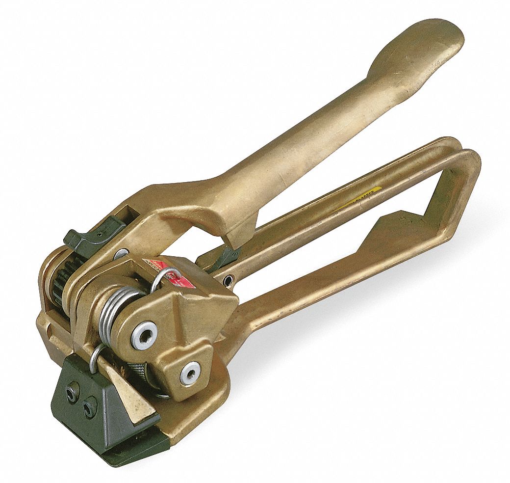 TENSIONER TOOL, STRAPPING, SERRATED WHEEL, ROUND/IRREGULAR APPLICATIONS, 3/4-1 1/4 IN, STEEL