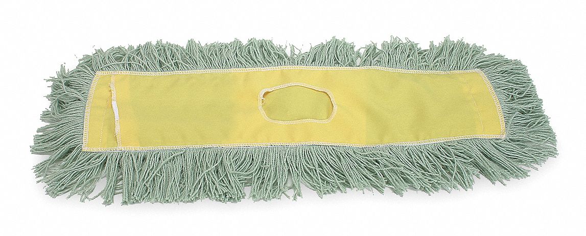 Dust Mop, Green, Cotton/Polyester