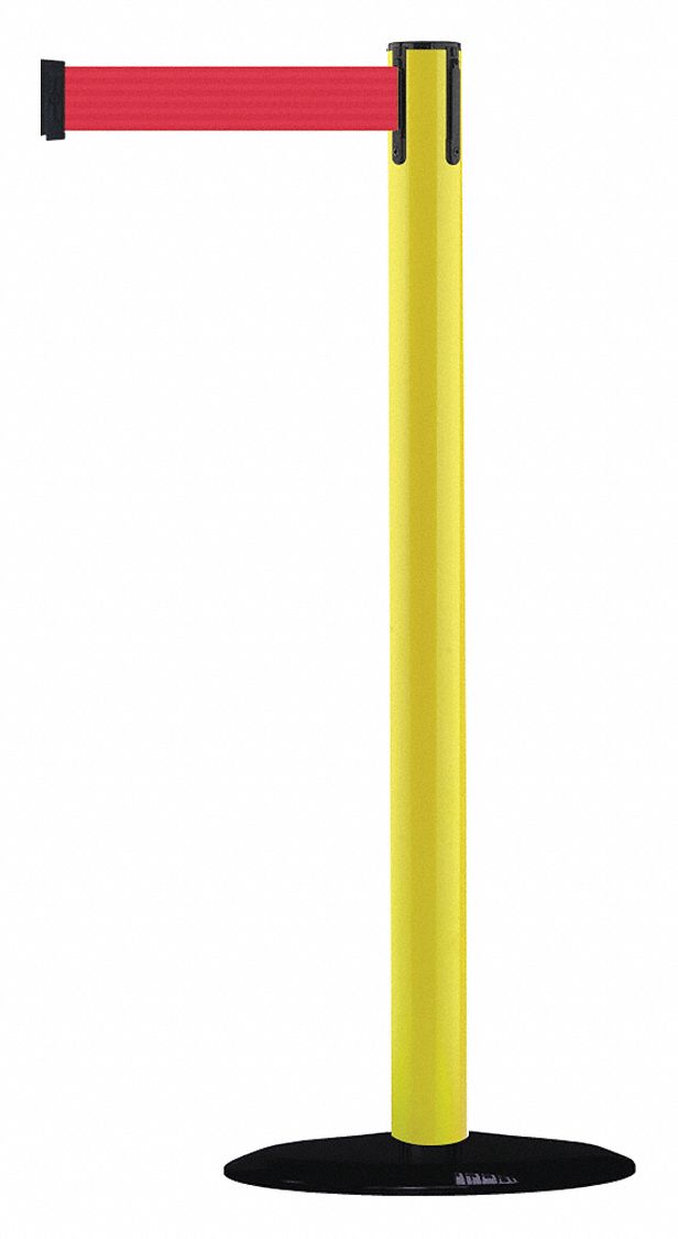 Barrier Post with Belt, 7-1/2 ft. L, Red