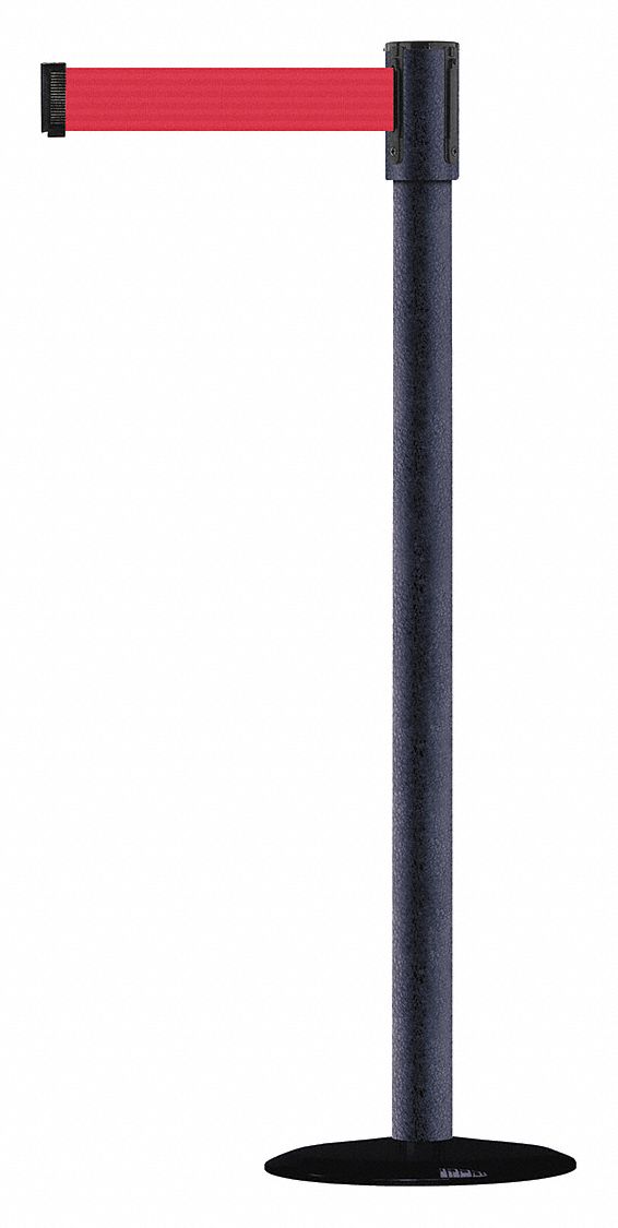Barrier Post with Belt, 7-1/2 ft. L, Red