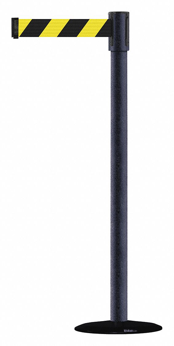 Barrier Post with Belt, Texture Black