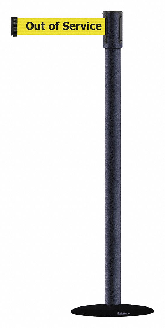 Barrier Post with Belt, Texture Black