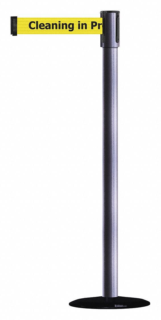 Barrier Post with Belt, Gray