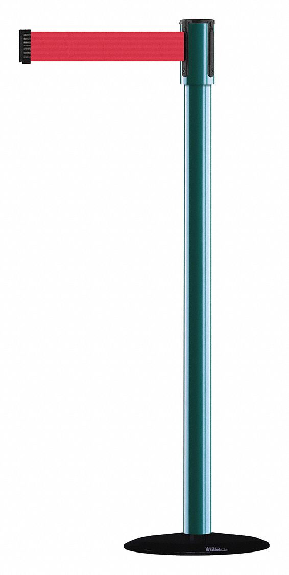 Barrier Post with Belt, 7-1/2 ft. L, Red