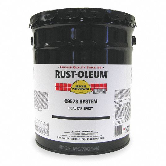 RUSTOLEUM Black Coal Tar Epoxy Coating, Matte Finish, 100 to 130 sq ft