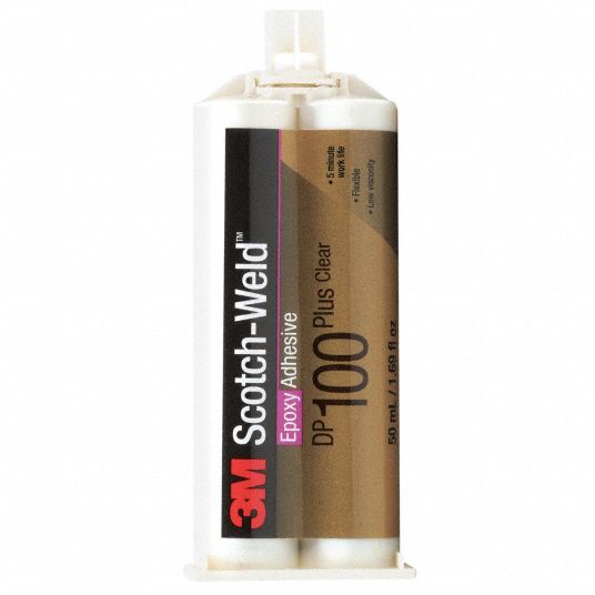 3M Series DP100 PLUS, Epoxy Adhesive, DualCartridge, 1.69 oz, Clear, 4