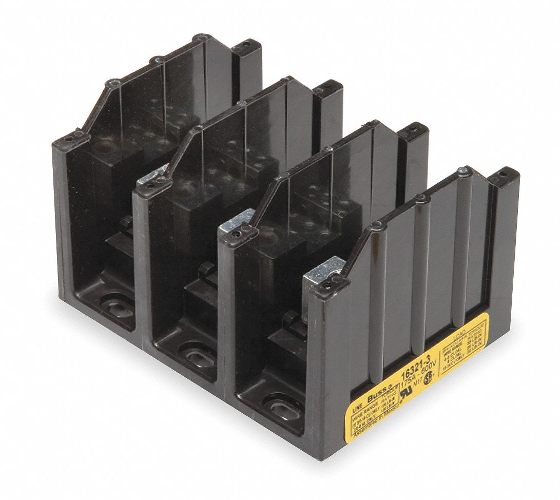 POWER DISTRIBUTION BLOCK, 3 POLES, 400A, 1/2-13 X 1-1/16 STUD