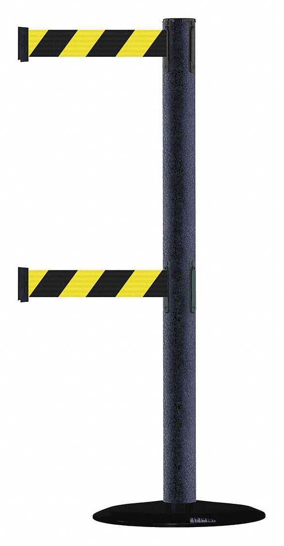 Barrier Post with Belt, Texture Black
