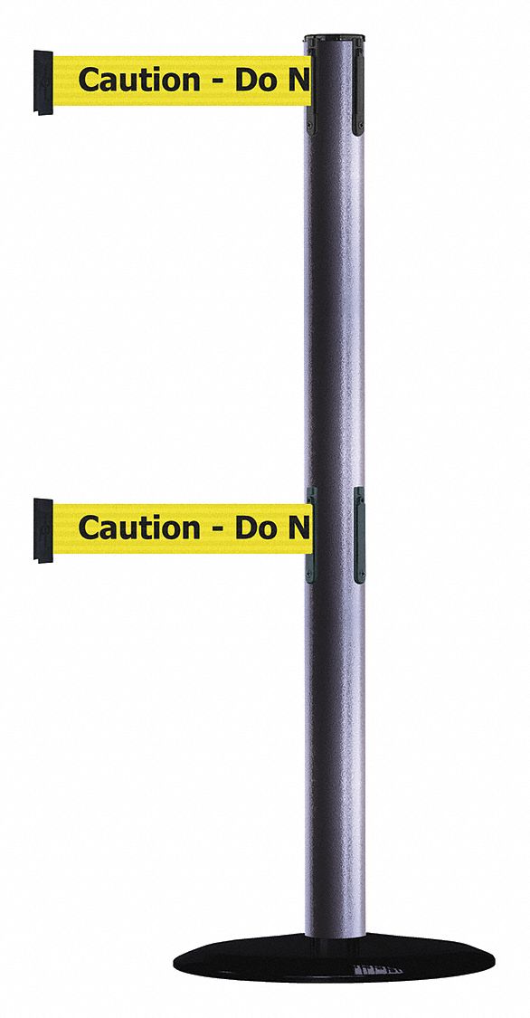 Barrier Post with Belt, Gray