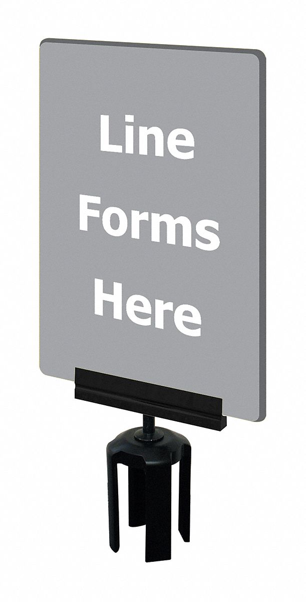 Acrylic Sign, Gray, Line Forms Here