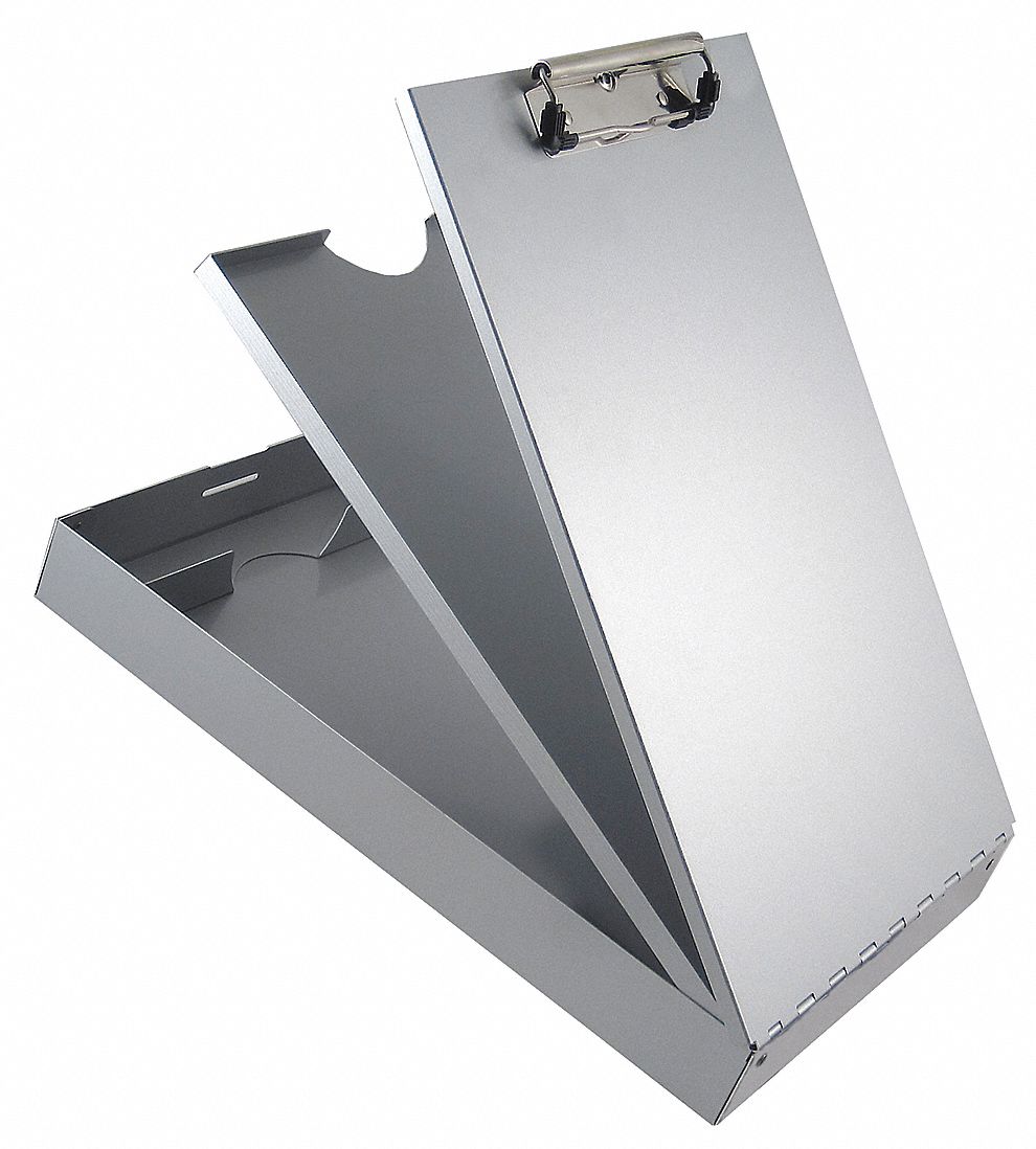 Silver SAUNDERS 21017 8-1/2" x 11" Portable Storage Clipboard 1-1/2" 