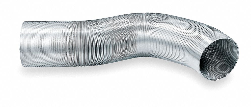 Noninsulated Flexible Duct: 6 in Flex Duct Inside Dia., 1/8 in Flex Duct Wall Thick