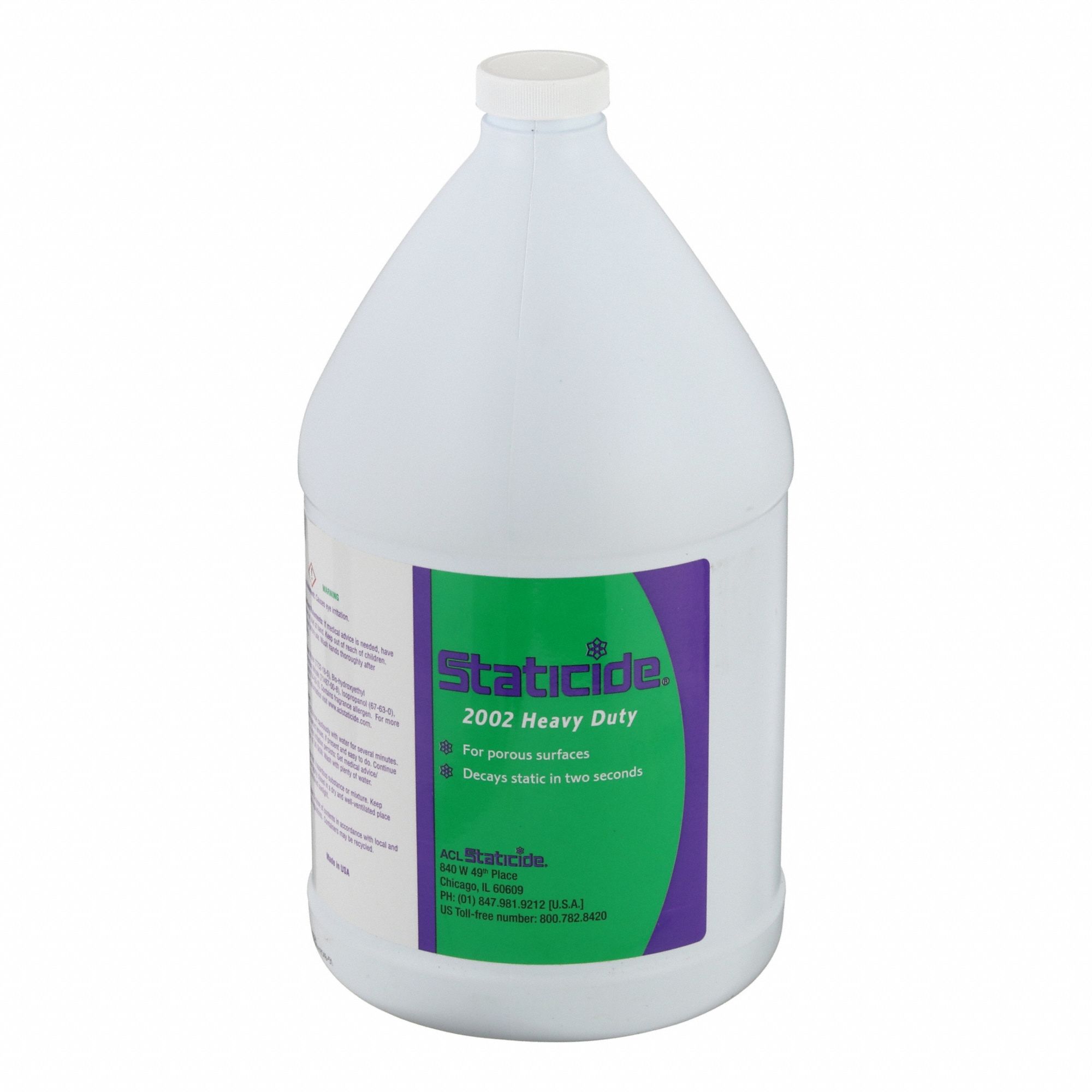 Anti-Static Liquid: Bottle, 1 gal Container Size, Heavy Duty, Cinnamal, Ready to Use